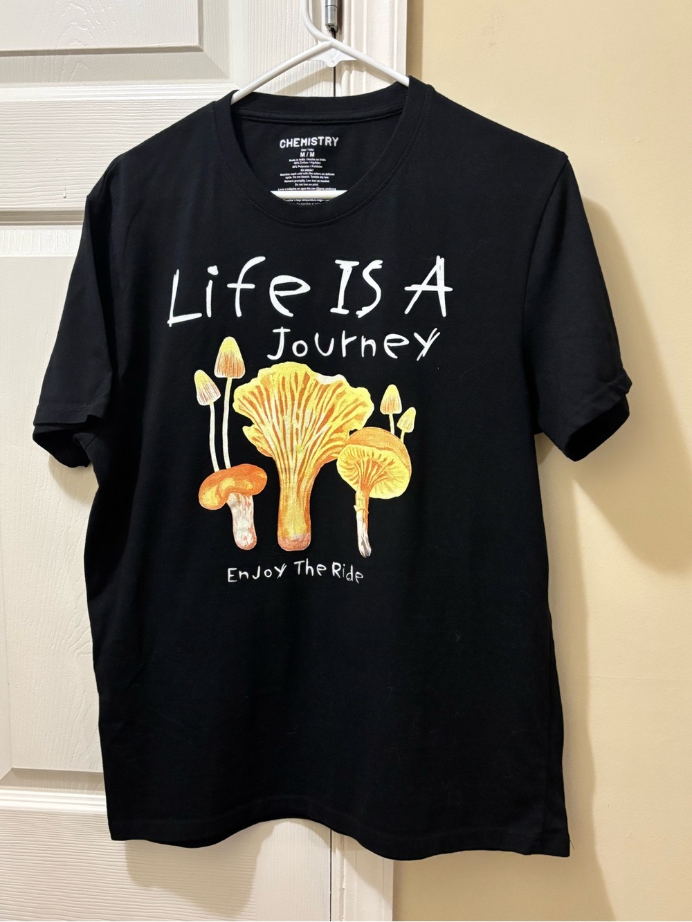 chemistry Graphic Tshirt Mushroom "life Is A Journey Enjoy The Size Medium